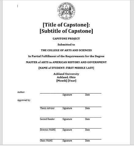 capstone project report template